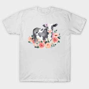 Floral Dairy Cow T-Shirt